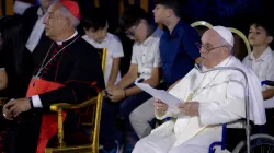Papst Franziskus bei der Eröffnung des X. Weltfamilientreffens in Rom am 22. Juni 2022. / Daniel Ibanez / CNA Deutsch