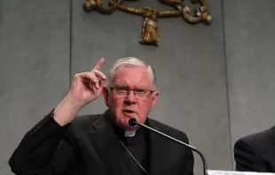 Erzbischof Mark Coleridge bei einer Pressekonferenz im Vatikan am 19. Oktober 2015 / Bohumil Petrik / CNA Deutsch