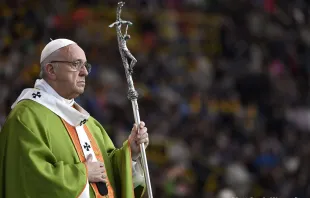 Papst Franziskus bei der Feier der heiligen Messe in Bologna am 1. Oktober 2017 / LOR / Vatican Media 