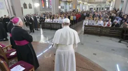 Papst Franziskus in der Erzengel-Michael-Kirche am 6. Mai 2019 / Vatican Media Pool / CNA Deutsch 