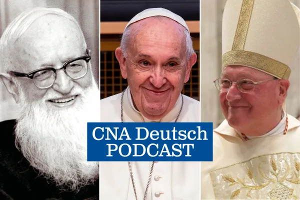 Pater Josef Kentenich, Papst Franziskus, Kardinal Timothy Dolan  / Schoenstatt / Daniel Ibanez / Bohumil Petrik  // CNA Deutsch
