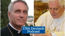 Erzbischof Gänswein (li.) und Papst emeritus Benedikt XVI. / EWTN / Paul Badde // Vatican Media