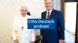 Christian Wulff (rechts) und Papst Franziskus am 16. Oktober 2020 im Vatikan.
 / Vatican Media / CNA Deutsch