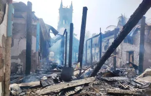 Zerstörte Kirche in Myanmar / Radio Veritas Mandalay