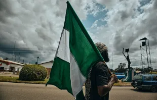 Mann mit nigerianischer Flagge / Emmanuel Ikwuegbu / Unsplash