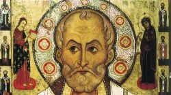 Nikolaus von Myra (russische Ikone von Aleksa Petrov, 1294, Museum Nowgorod) / Aleksa Petrov