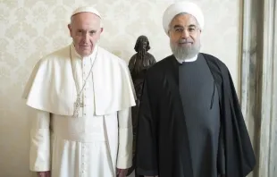Papst Franziskus und Hassan Rohani am 26. Januar 2015 / L'Osservatore Romano