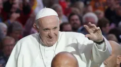Papst Franziskus begrüßt Gläubige beim "Family Festival" in Dublin am 25. August 2018 / Rudolf Gehrig / EWTN.TV