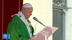 Papst Franziskus bei der Predigt / Screenshot Youtube