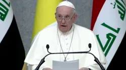 Papst Franziskus in seiner Ansprache am 5. März 2021 / Screenshot