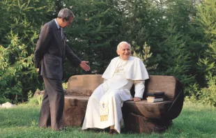 Joaquín Navarro-Valls mit Papst St. Johannes Paul II. / Opus Dei