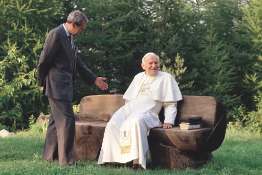 Joaquín Navarro-Valls mit Papst St. Johannes Paul II. / Opus Dei
