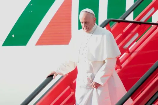 Ankunft von Papst Franziskus am 6. September Ortszeit in Kolumbien. / CNA / Eduardo Berdejo
