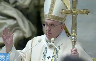 Papst Franziskus spricht im Petersdom / Screenshot / YouTube