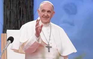 Papst Franziskus bei der Begegnung mit Jugendlichen in Kaschau (Kosice) am 14. Februar 2021. / Vatican Media