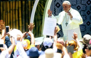 Papst Franziskus am Institut "Jorge Basadre" in Peru am 19. Januar 2018. / Agentur Andina