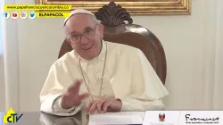Papst Franziskus in seiner Videobotschaft / Twitter (Screenshot)
