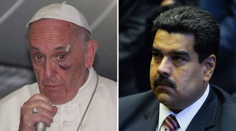 Papst Franziskus und Venezeluas Präsident Maduro