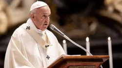 Papst Franziskus bei der Predigt während der Feier der heiligen Messe im Petersdom am 23. Mai 2019 / Daniel Ibanez / CNA Deutsch