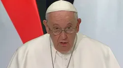 Papst Franziskus in Budapest, 28. April 2023 / screenshot / YouTube / Vatican News