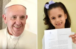 Papst Franziskus und María Gabriela Barros / Alan Holdren / ACI Prensa 