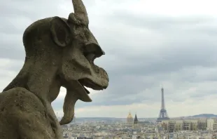Ein strenger Blick von Notre Dame auf Paris. / Tiffany via Pixabay