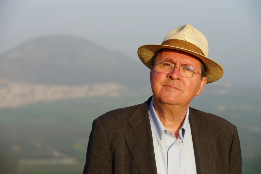 Paul Badde bei den Dreharbeiten zu den Rosenkranzfilmen für EWTN