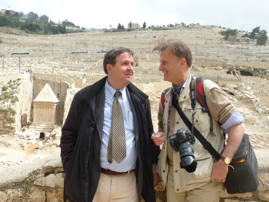 Paul Badde mit Martin Rothweiler in Jerusalem