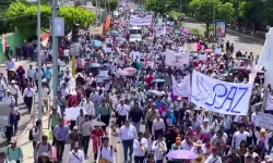 Gläubige marschieren am 13. September 2024 in Chiapas (Mexiko) für Frieden / Bistum San Cristóbal de las Casas