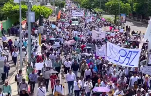 Gläubige marschieren am 13. September 2024 in Chiapas (Mexiko) für Frieden / Bistum San Cristóbal de las Casas