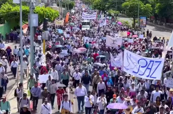 Gläubige marschieren am 13. September 2024 in Chiapas (Mexiko) für Frieden / Bistum San Cristóbal de las Casas