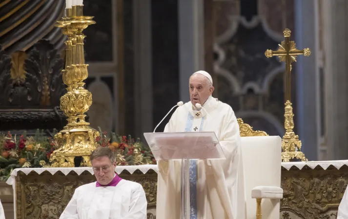 Papst Franziskus im Petersdom am Hochfest der Mutter Gottes, dem 1. Januar 2020