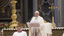 Papst Franziskus im Petersdom am Hochfest der Mutter Gottes, dem 1. Januar 2020 / Daniel Ibanez / CNA Deutsch 