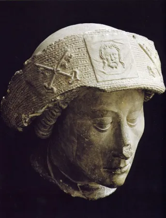 Ein Rom-Pilger des XIV. Jahrhunderts. In der Mitte des Kopfschmucks prangt das Tuchbild Christi