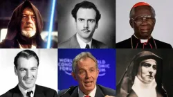 Im Uhrzeigersinn: Sir Alec Guinness, Marshall McLuhan, Kardinal Francis Arinze, Edith Stein, Tony Blair, Gary Cooper / Wikimedia via ACI Prensa