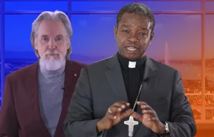 Erzbischof Nwachukwu im Gespräch mit Christian Peschken (li.) / Screenshot 