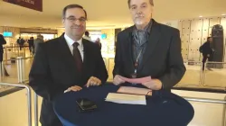 Gespräch in Genf: Christian Peschken mit dem syrischen Botschafter bei den Vereinten Nationen  / www.peschken.media