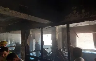 Feuer in der koptisch-orthodoxen Kirche Abu Sefein in Ägypten am 14. August 2022 / ACI MENA