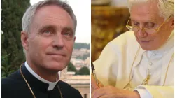 Erzbischof Gänswein (li.) und Papst emeritus Benedikt XVI. / EWTN / Paul Badde // Vatican Media