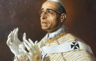 Papst Pius XII. in einem Portrait des 1983 in Bari geborenen Künstlers Giovanni Gasparro / Paul Badde / Vatican Magazin