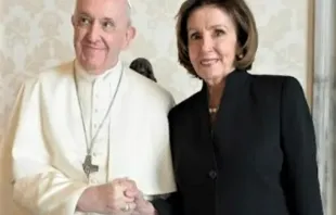 Papst Franziskus und Nancy Pelosi am 9. Oktober im Vatikan / Vatican Media 