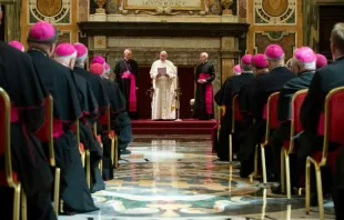 Ansprache von Papst Franziskus an die Nuntien am 13. Juni 2019 in der Sala Celementina, im Apostolischen Palast des Vatikans / Vatican Media