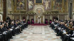 Papst Franziskus spricht zu Diplomaten am 8. Januar 2018 / CNA / Vatican Media