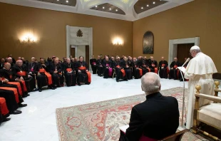 Papst Franziskus spricht am 14. Februar 2019 zu den Teilnehmern der Vollversammlung der Gottesdienstkongregation / Foto: Vatican Media