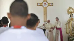 Papst Franziskus spricht zu jungen Häftlingen in Panama am 25. Januar 2019 / Vatican Media / CNA Deutsch