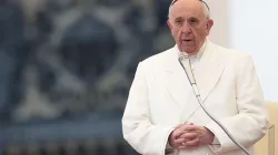 Papst Franziskus bei der Generalaudienz auf dem Petersplatz am 31. Januar 2018 / CNA / Daniel Ibanez
