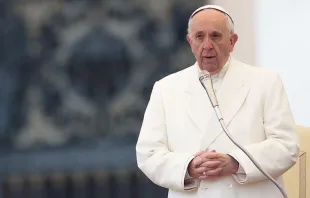 Papst Franziskus bei der Generalaudienz auf dem Petersplatz am 31. Januar 2018 / CNA / Daniel Ibanez