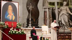 Papst Franziskus bei der Gebetsvigil im Petersdom am 5. Mai 2016. / CNA/Daniel Ibanez