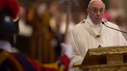 Papst Franziskus feiert die Heilige Messe in Groß Sankt Marien, der Basilika Santa Maria Maggiore, in Rom am 12. Oktober 2017 / CNA / Daniel Ibanez