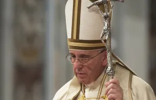 Papst Franziskus bei der Feier der heiligen Messe im Petersdom am 2. September 2015.  / L'Osservatore Romano
